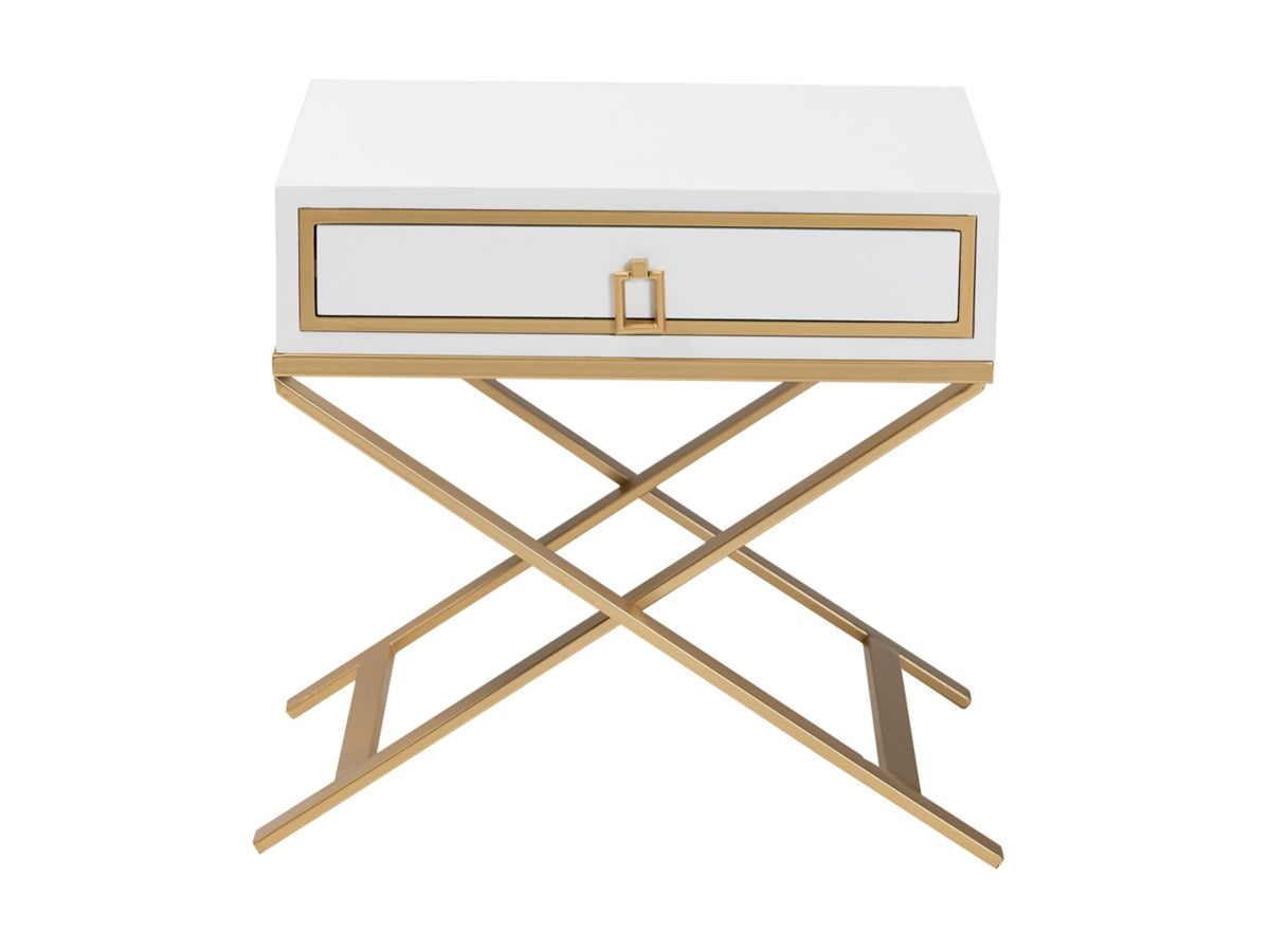 Baxton Studio Lilibet 1-Drawer End Table