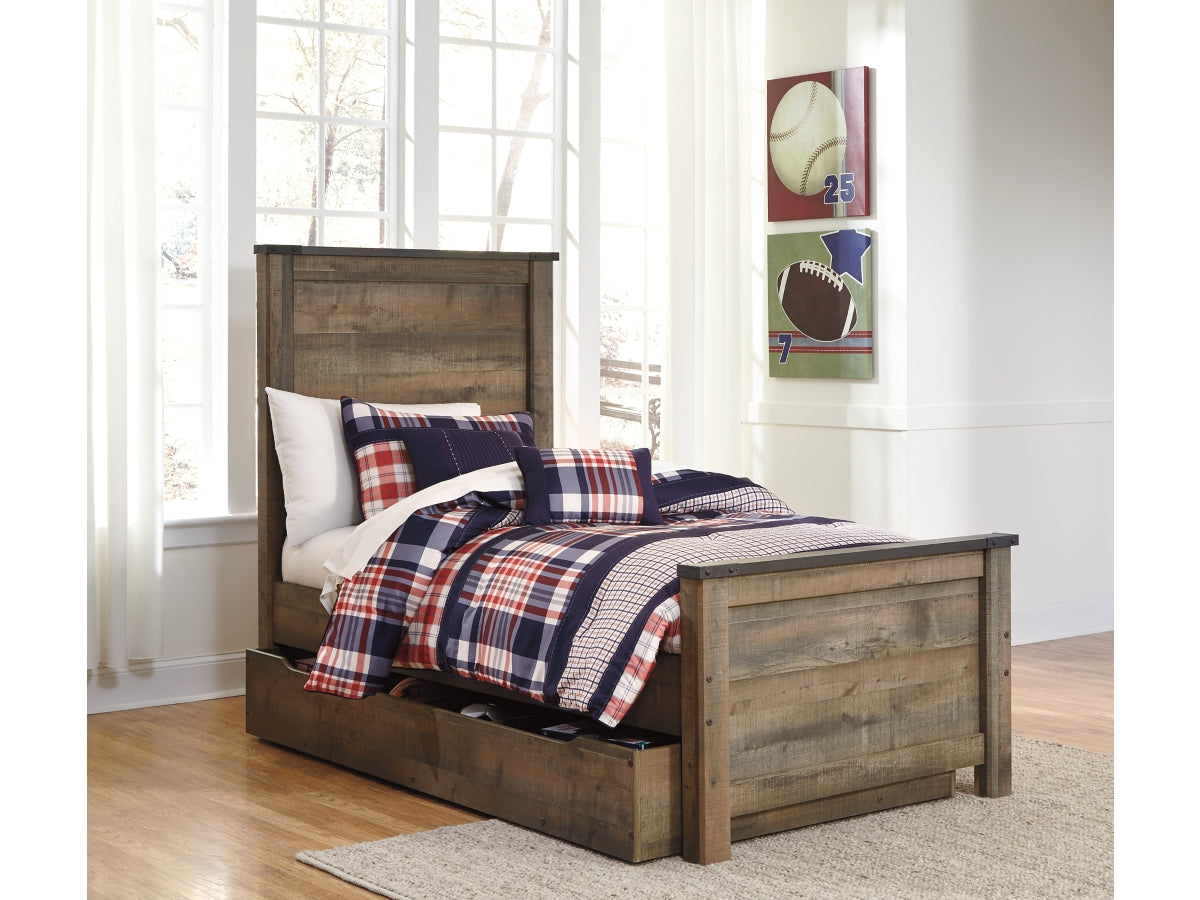 Trinell Panel Bed With 1 Large Storage Drawer