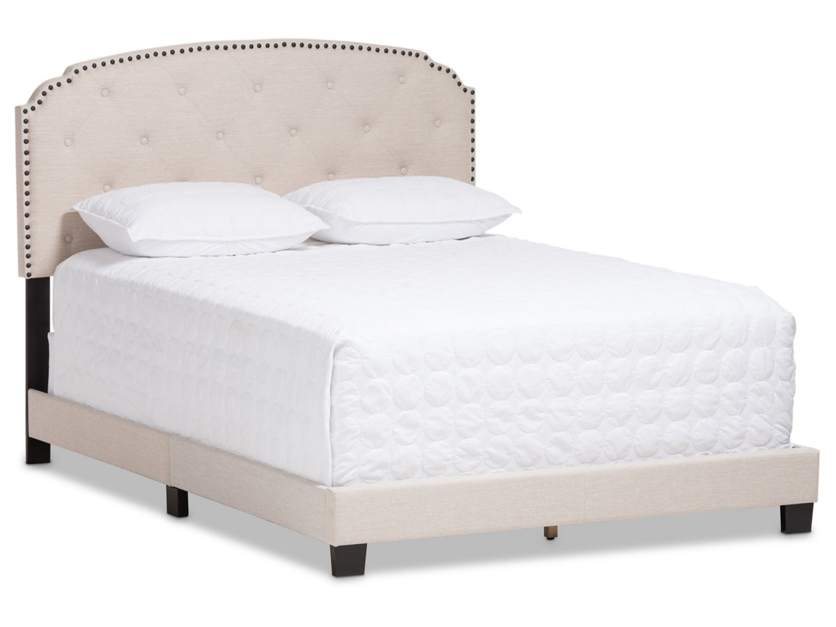 Button Tufted Upholstered Bed