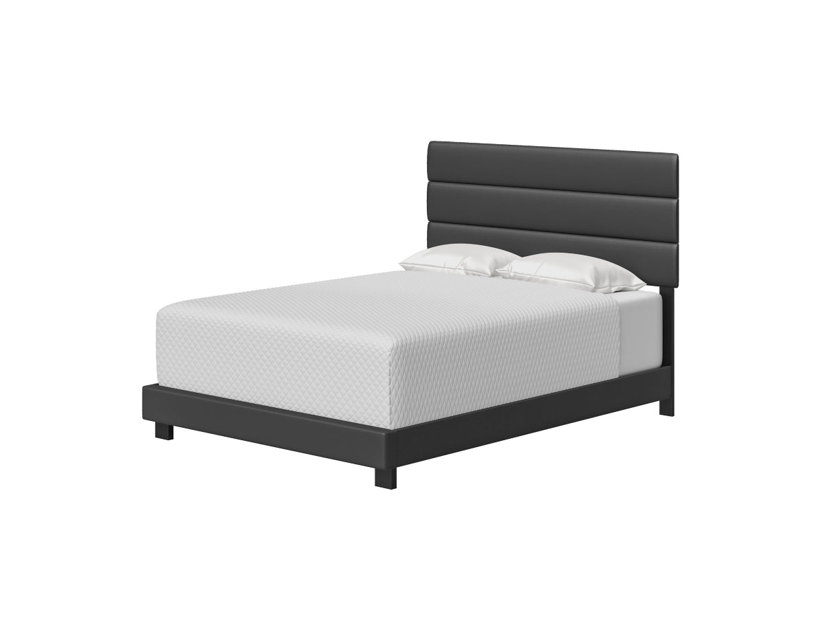Brayan Upholstered Faux Leather Platform Bed