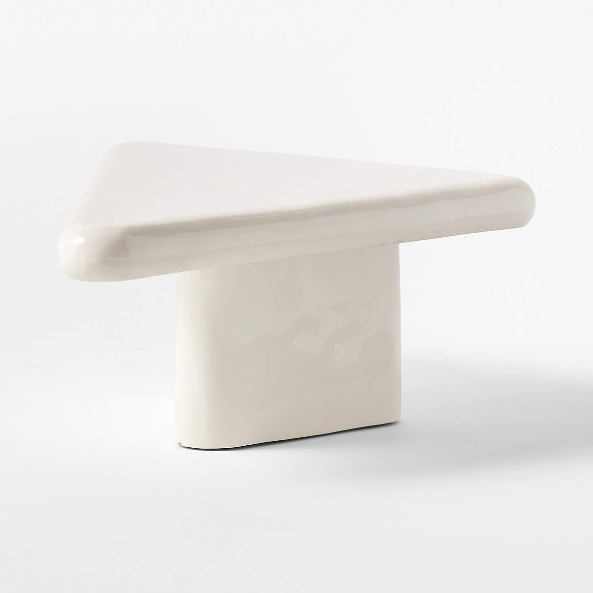 Vayle High-Gloss White Concrete Coffee Tables