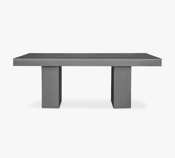 Adonis Rectangular Concrete Outdoor Dining Table – Furniture Finder