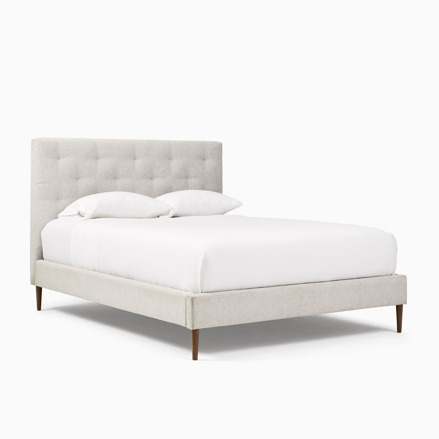 Emmett Tufted Bed - Wood Legs