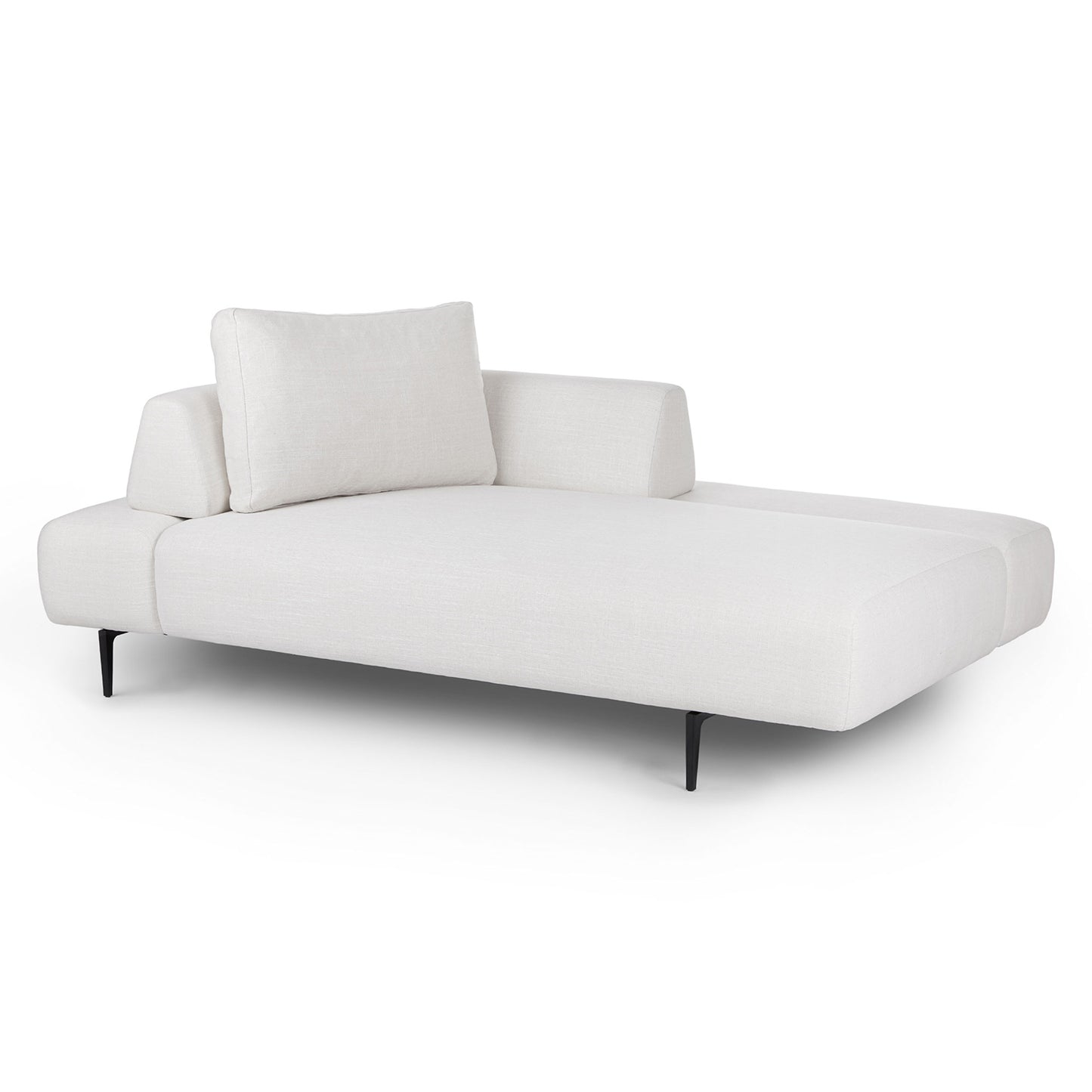 Divan 76" Left Chaise Lounge - Quartz White