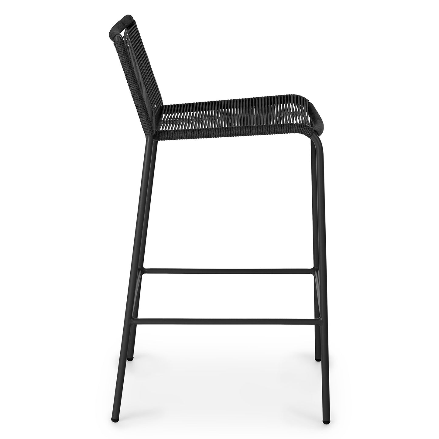 Zina Ember Black Bar Stool