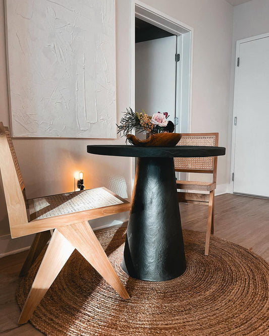 Willy Charcoal Brown Pedestal 32" Bistro Table By Leanne Ford