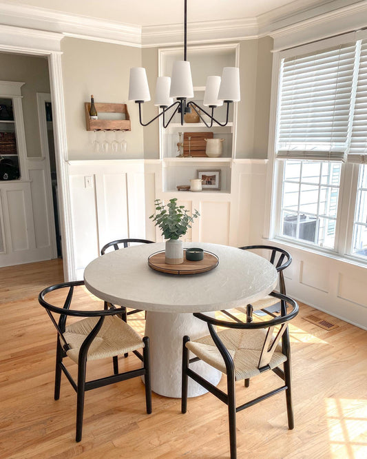 Willy 48" White Pedestal Dining Table By Leanne Ford