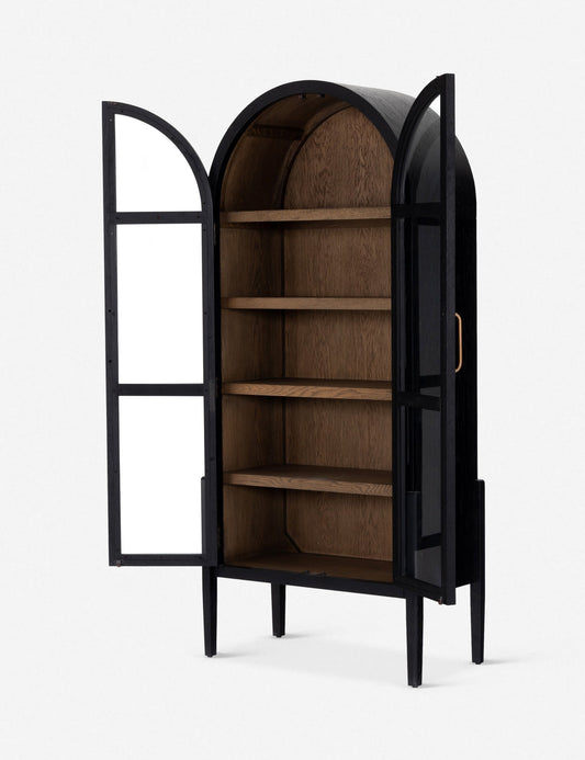 Apolline Curio Cabinet - Oak And Black