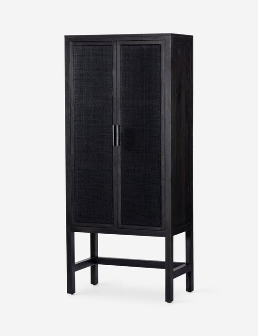 Hannah Narrow Cabinet - Black And Natural