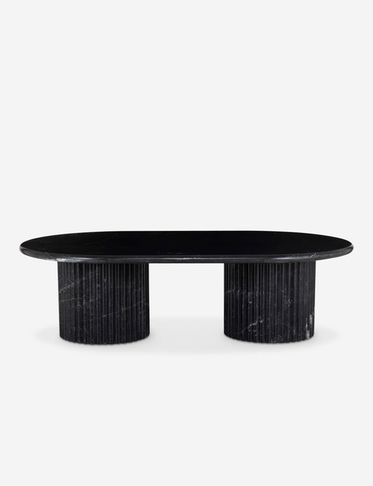 Mercer Oval Coffee Table - Black Marble