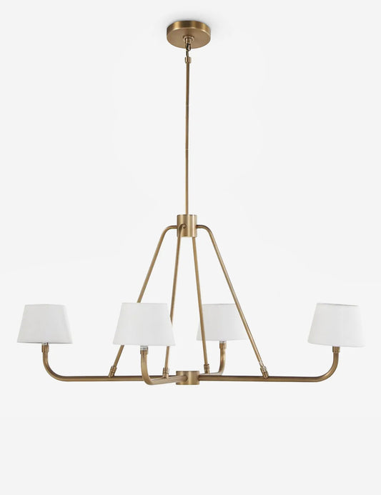 Witting Chandelier - Aged Brass And White 44"Dia