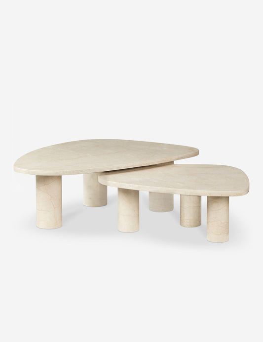 Mariano Nesting Coffee Table - Cream Marble