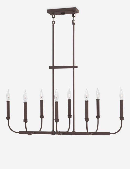 Parsons Linear Chandelier - Black 33"Dia