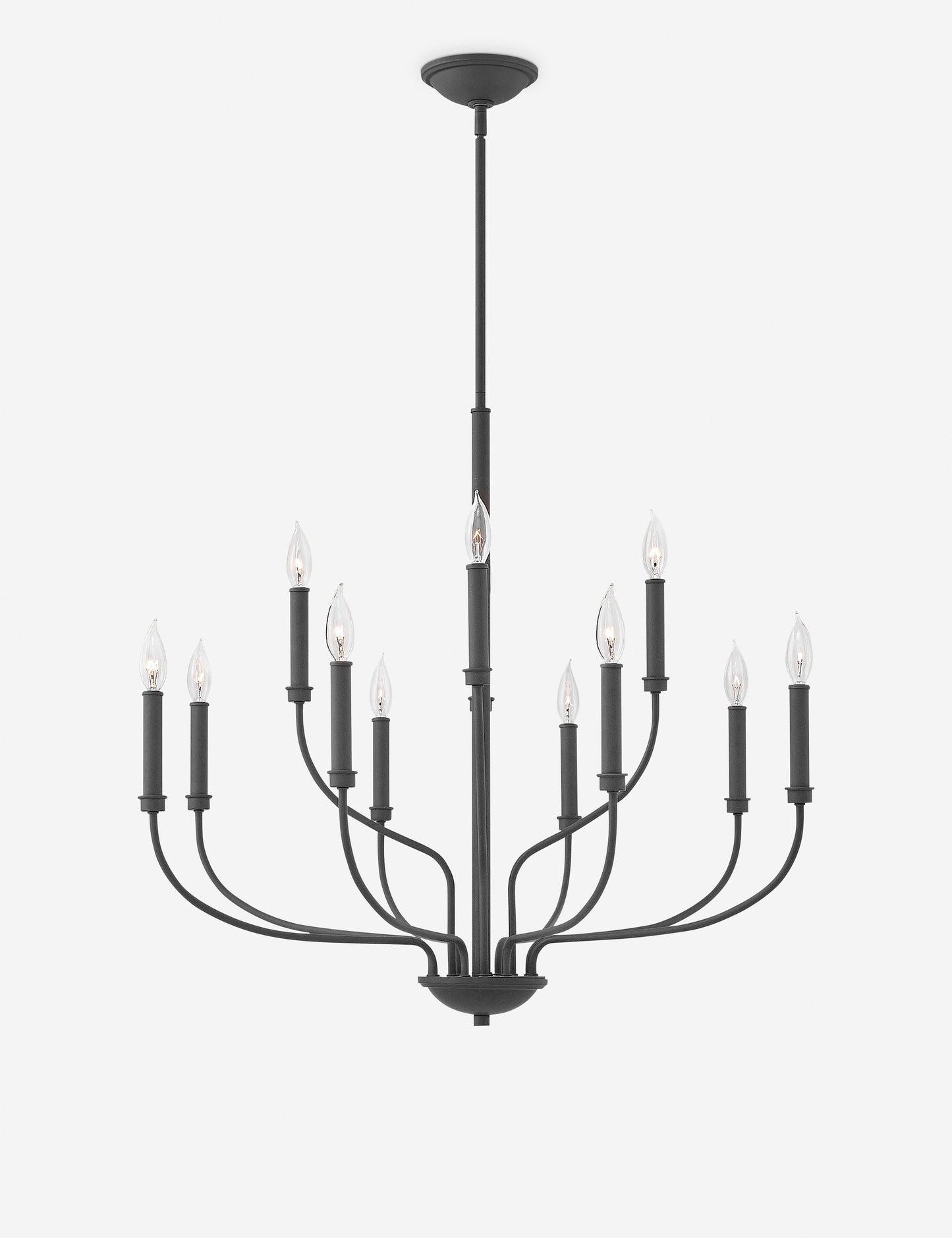 Parsons 2-Tier Chandelier - Black 32"Dia