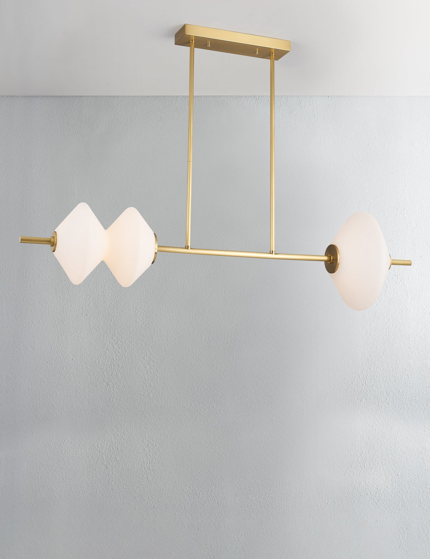 Ayrton Linear Chandelier - Aged Brass