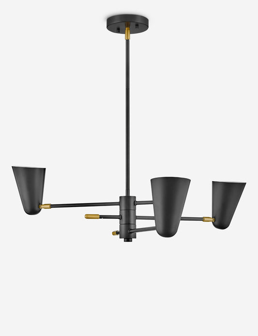 Mancini Chandelier - Brass And Black