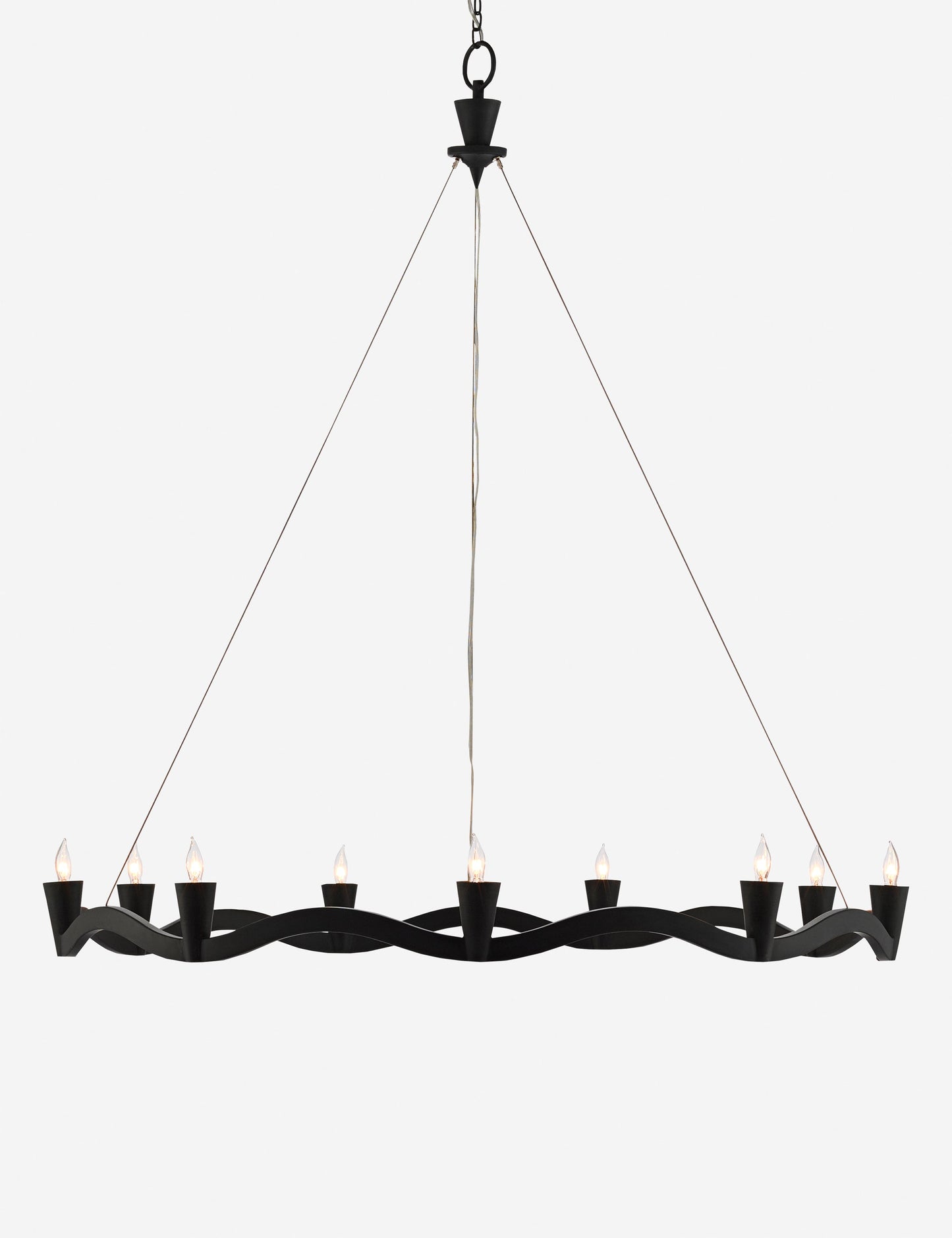 Fox Chandelier - 37" Dia Black