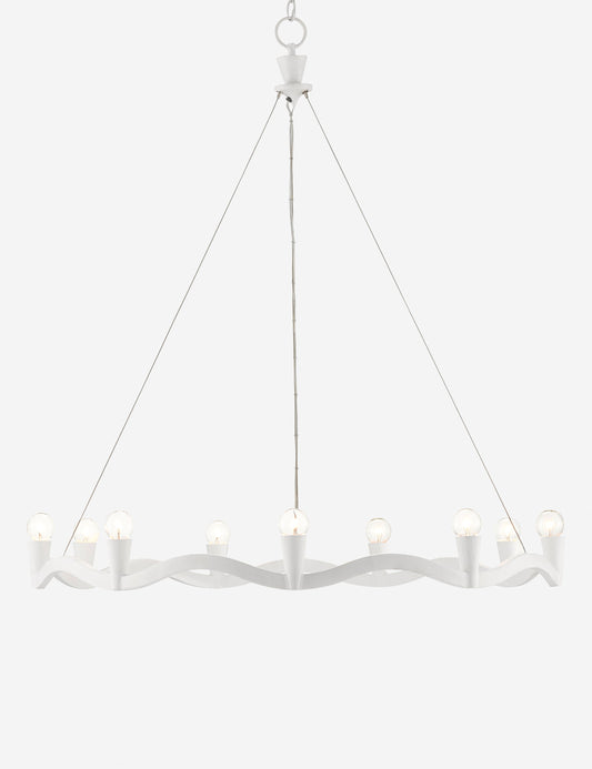 Fox Chandelier - 37" Dia White