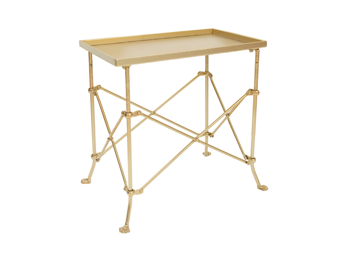 Creative Co-Op Rectangle Tray-Style Metal Accent Table