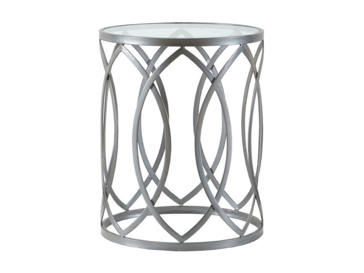 Gaige Metal Eyelet Accent Table