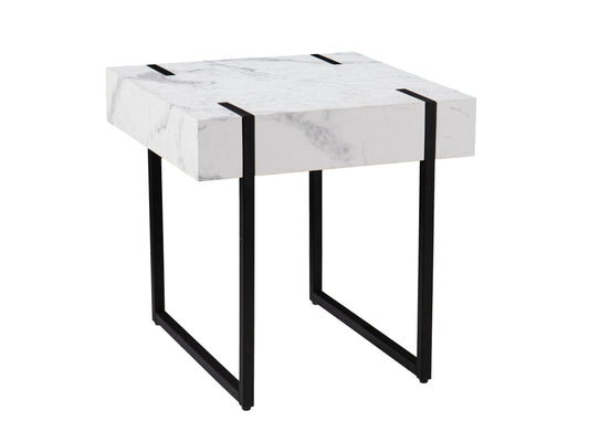 Southern Enterprises Furniture Kalyu Modern Faux Marble End Table