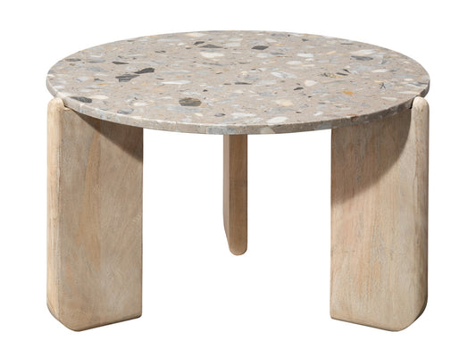 Relaxed Elegance Lincoln Wood And Terrazzo Coffee Table