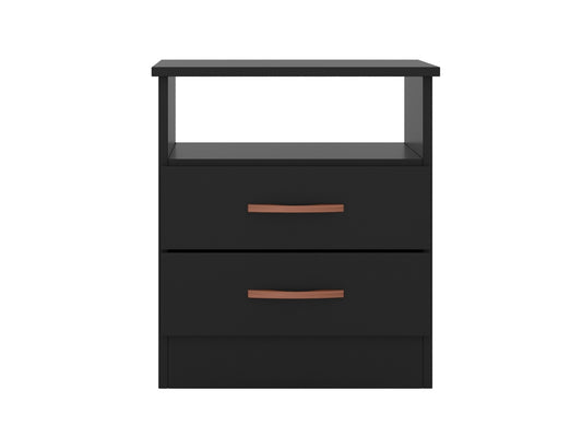 The Urban Port Nightstand With 2 Drawers And 1 Open Compartment