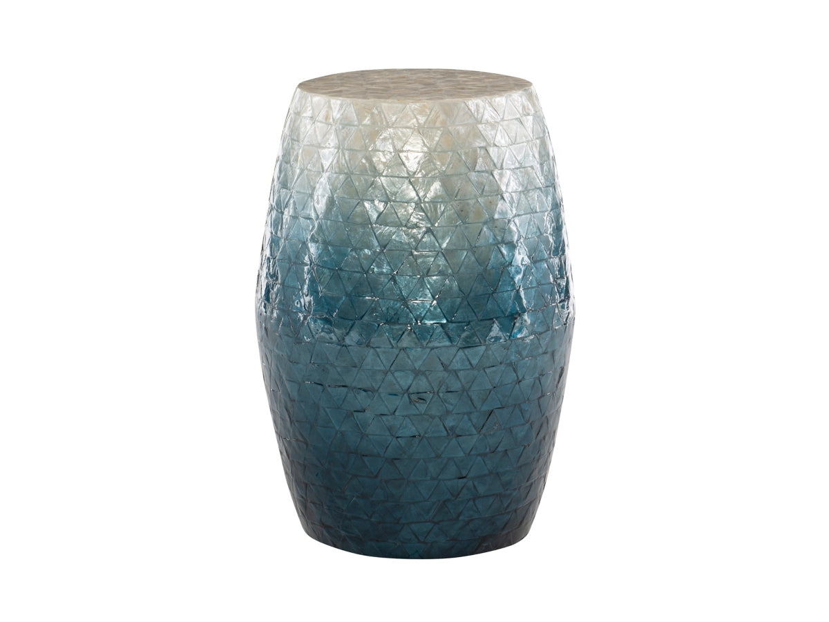 Linon Keena Ombre Capiz Mosaic Drum Table