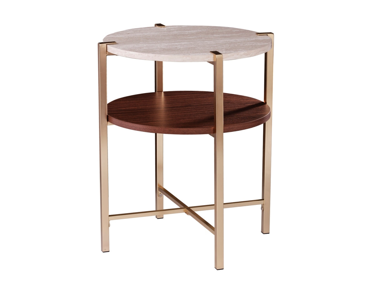 Southern Enterprises Furniture Findlay Round End Table