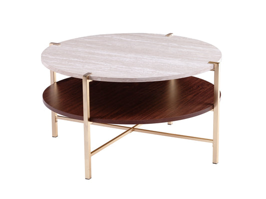 Southern Enterprises Furniture Findlay Round Cocktail Table