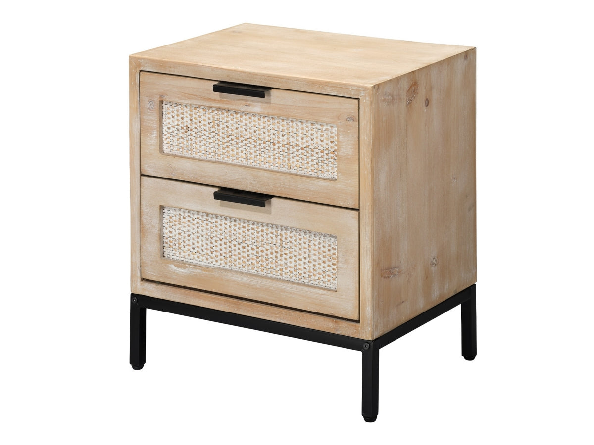 Relaxed Elegance Everlee 2 Drawer Side Table