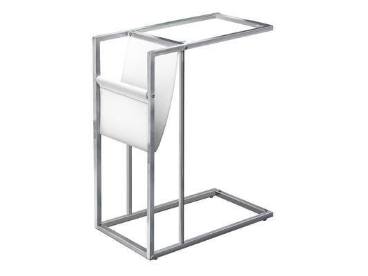 Monarch Specialties Contemporary C-Shape Accent Table With Magazine Storage