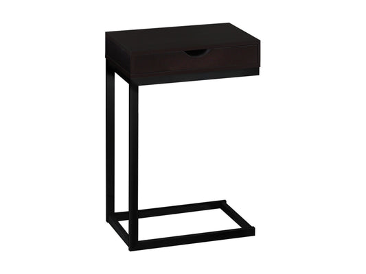 Monarch Specialties Contemporary C-Shape Accent Table With 1 Storage Drawer