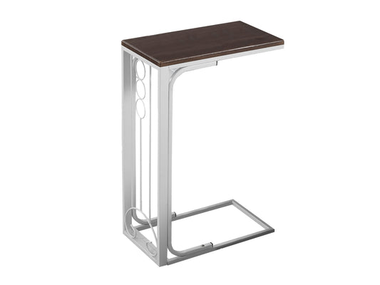 Monarch Specialties Transitional C-Shape Accent Table With Metal Base