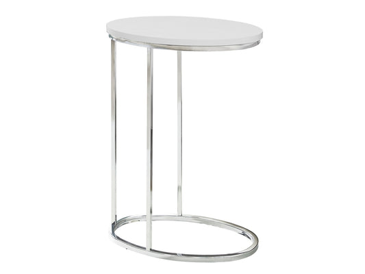 Monarch Specialties Contemporary Oval Top C-Shape Accent Table