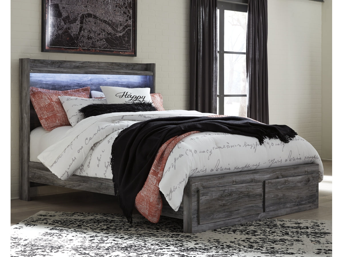 Baystorm Panel Bed With 2 Storage Drawers