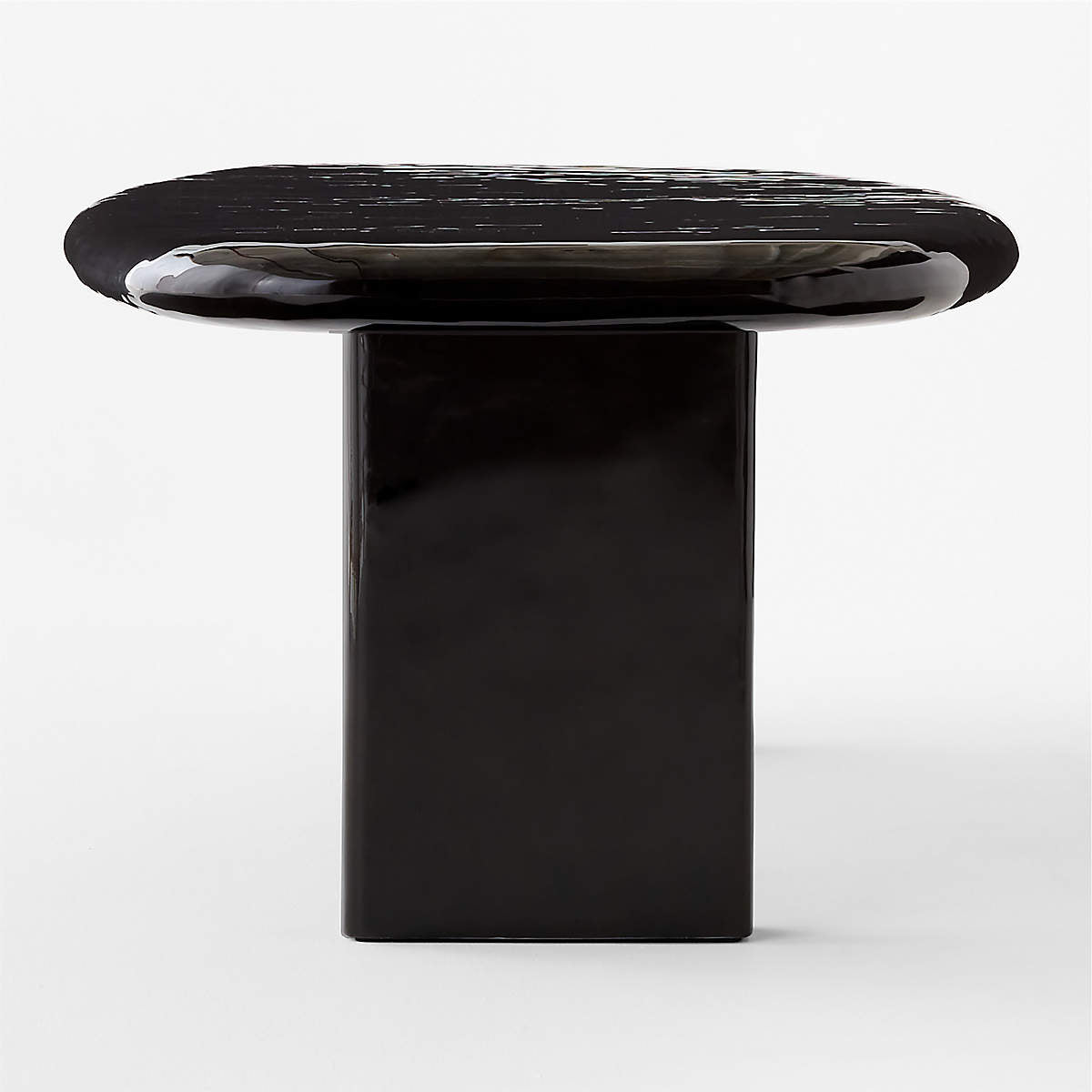 Amalie 103" Rectangular Black Resin Dining Table