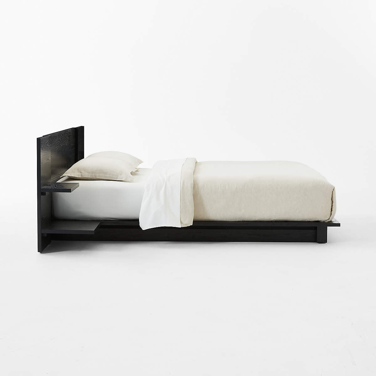 Andes Black Ebonized Oak Wood Bed