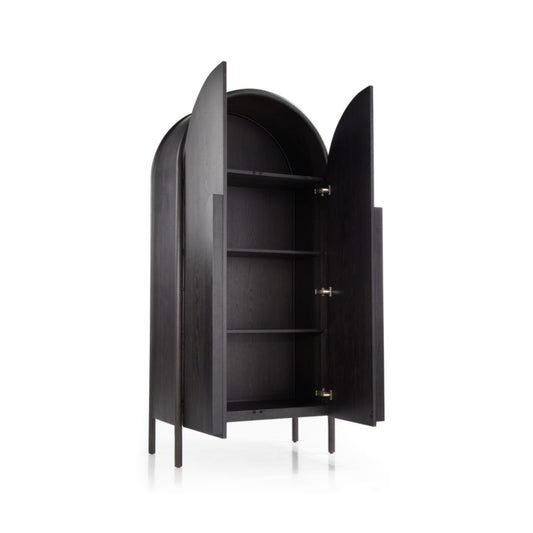 Annie Charcoal Brown Storage Cabinet By Leanne Ford