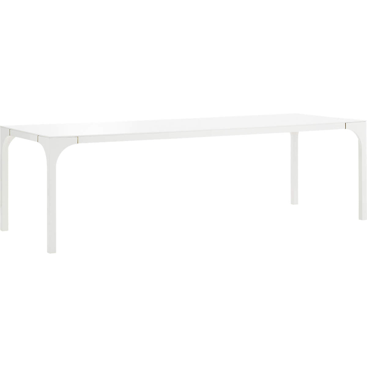 Aqua Virgo 100" Rectangular White Dining Table