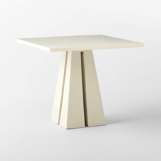 Aron 35" White Metal Outdoor Bistro Table