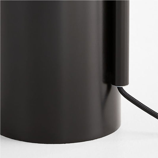 Arren Black Floor Lamp With Clear Angled Shade