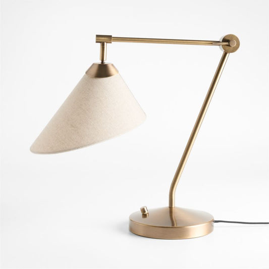 Avant Metal Task Lamp With Fabric Shade