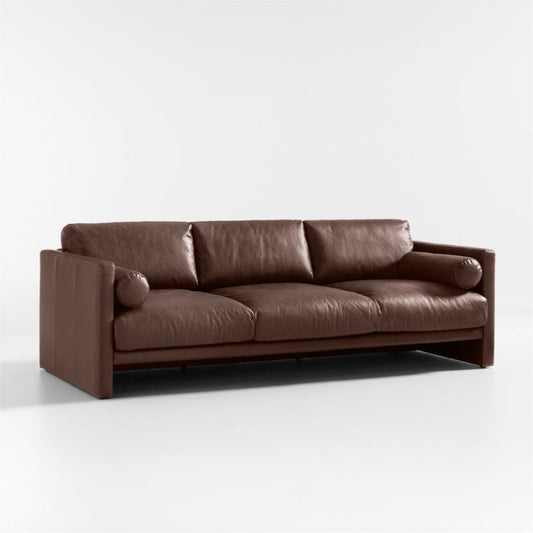 Aviator Leather Sofa 88"