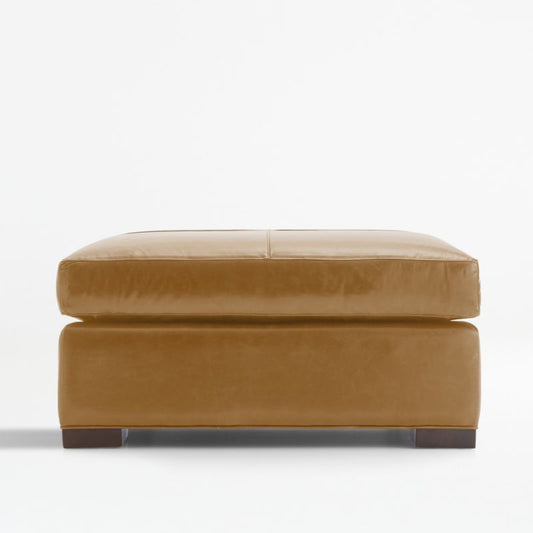 Axis Leather Square Cocktail Ottoman