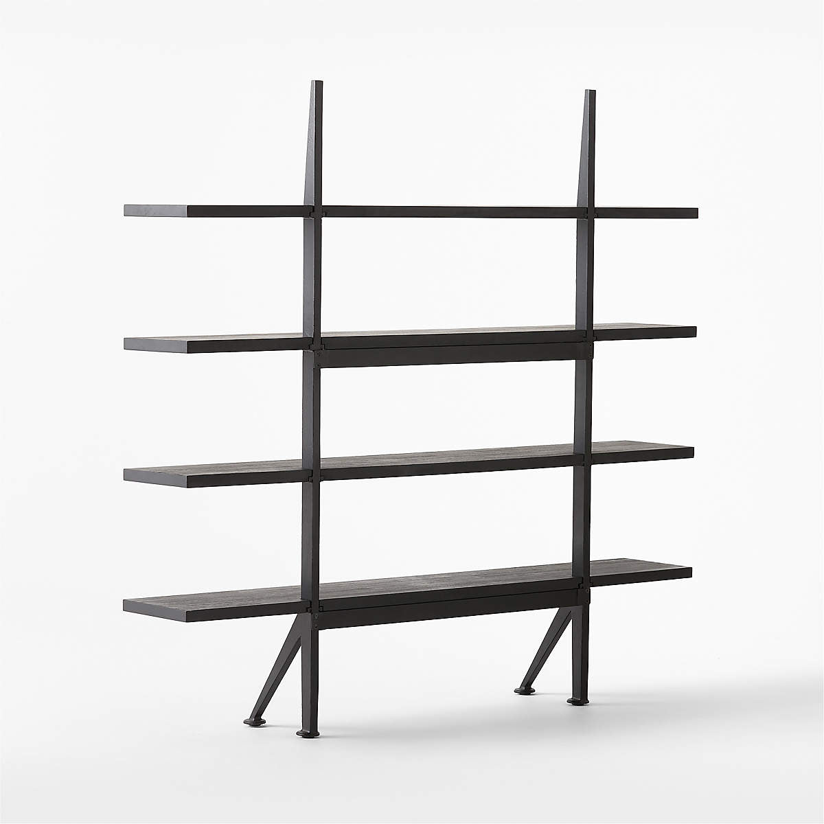 Azzurra Black Metal And Wood Bookshelf