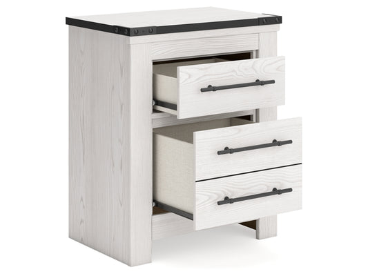 Schoenberg 25" 2 Drawer Charging Nightstand