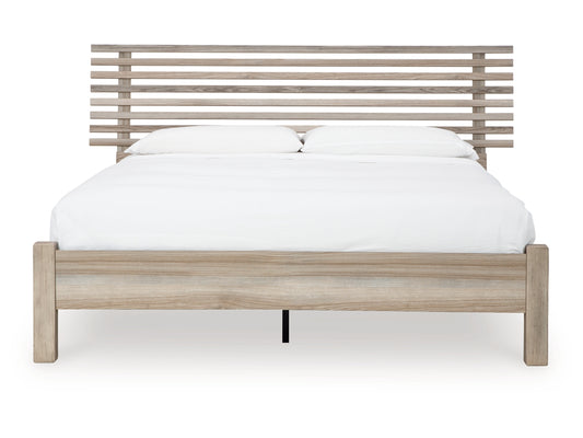 Hasbrick Slat Panel Bed With Post Leg Footboard