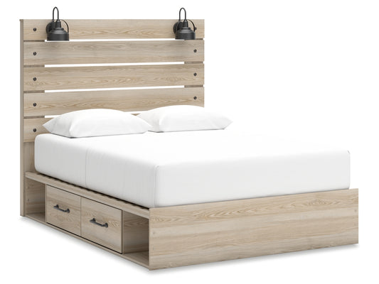 Senbry Panel Bed With 4 Storage Drawers And 4 Cubbies