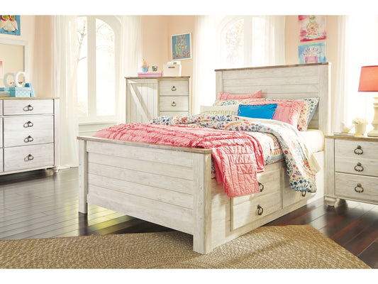 Willowton Panel Bed With 2 Storage Drawers